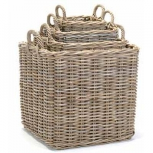 wicker square basket