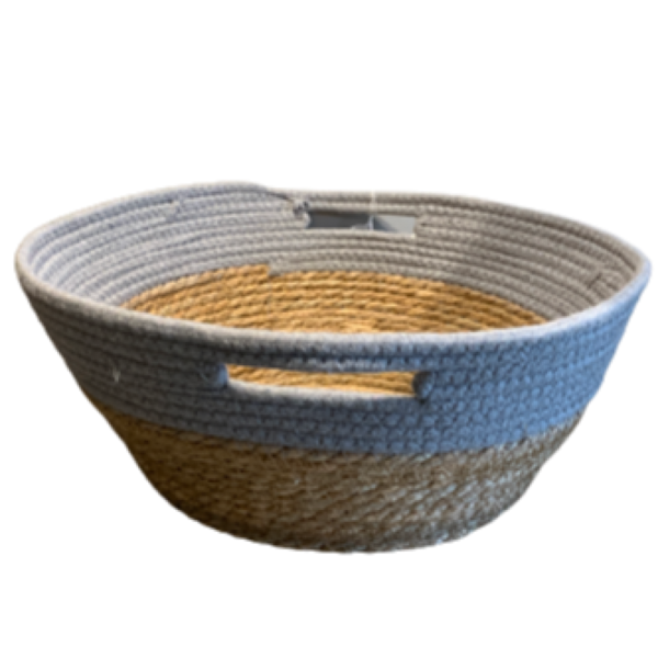 seagrass basket grey