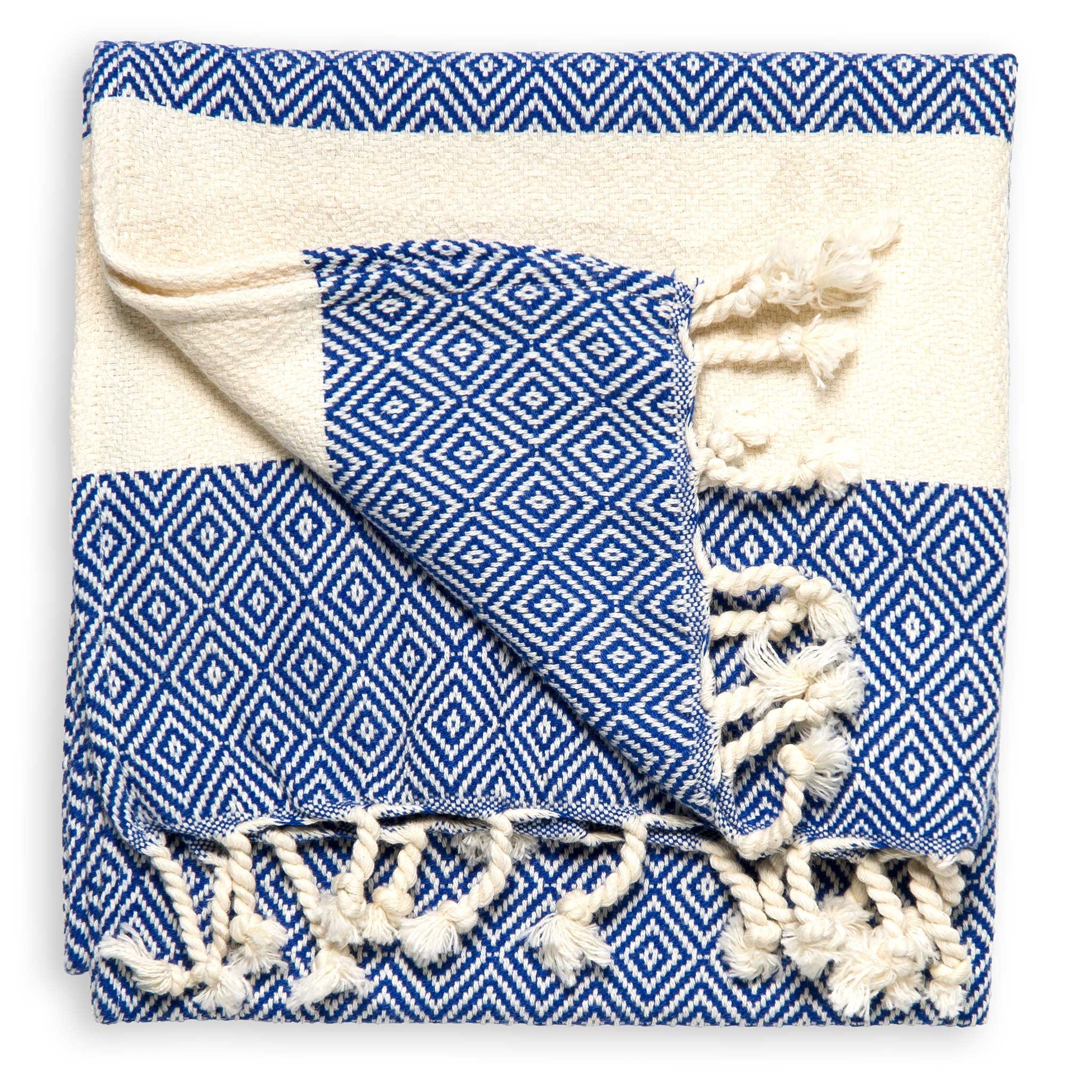 Turkish Hand Towel Diamond Navy Kind Decor