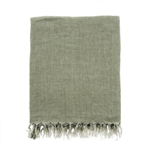 Lina Linen Throw Olive