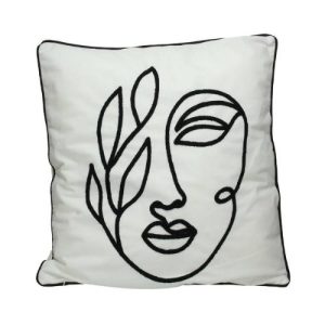 Pillow Leaf Face White