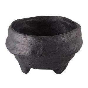 Paper Mache Bowl Black