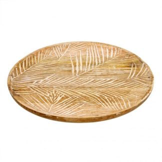 carved leaf plate