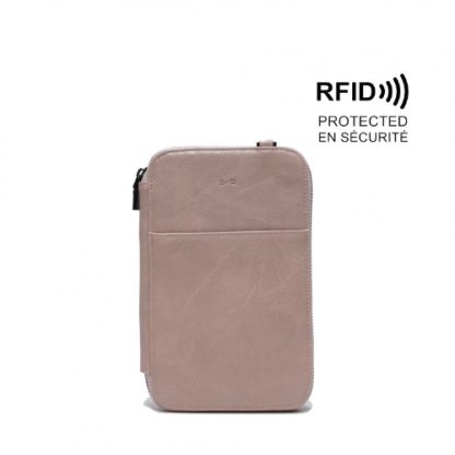 Rhona Travel Purse Soft Pink RFID Safe